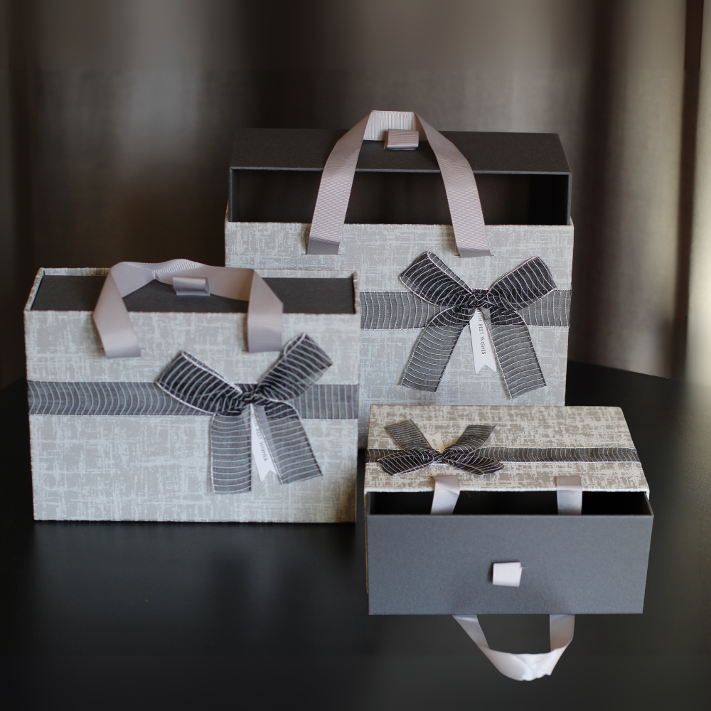 Silver Gift Bag Set