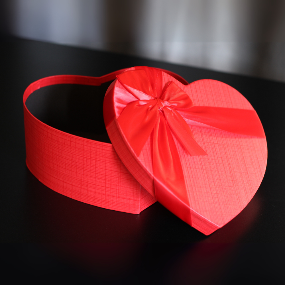 Red Heart Shaped Gift Box