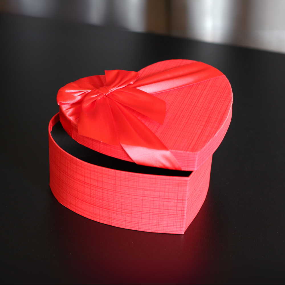 Red Heart Shaped Gift Box