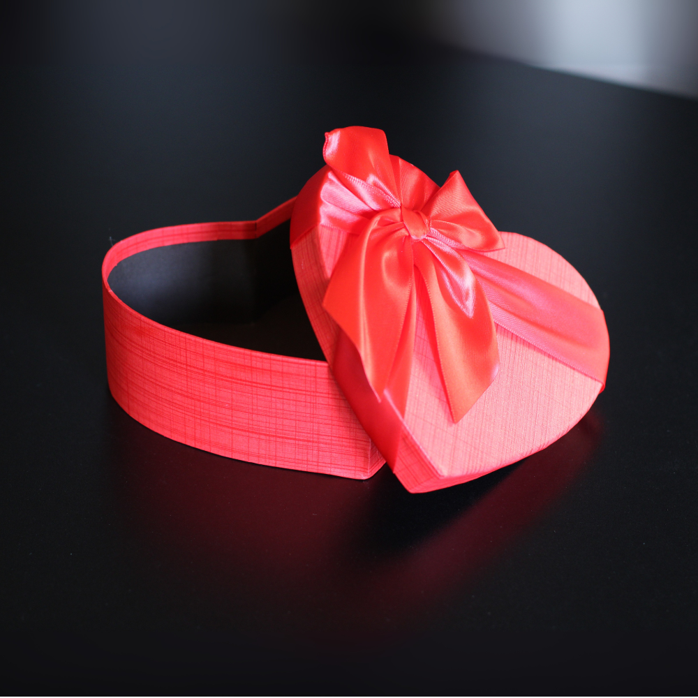 Red Heart Shaped Gift Box