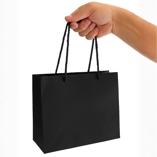 Large Black Gift Bag - 12 pcs