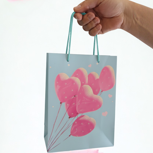 Baby Blue Medium Gift Bag - 12 pcs