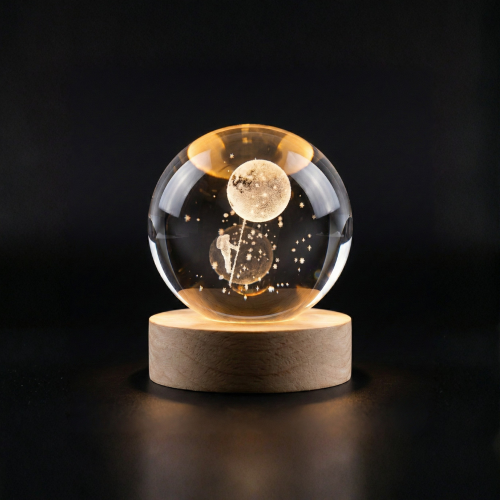 Small 3D Lighted Crystal Ball