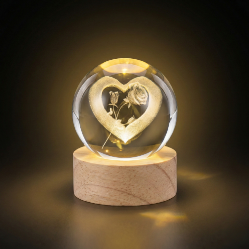 Small 3D Lighted Crystal Ball