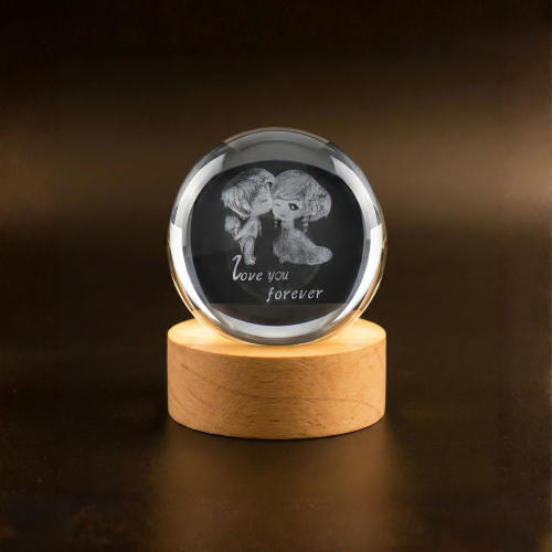 Small 3D Lighted Crystal Ball