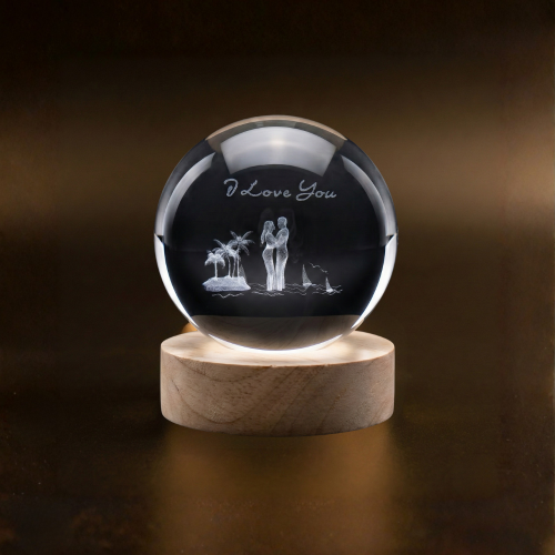 Small 3D Lighted Crystal Ball