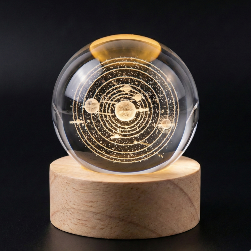 Large 3D Lighted Crystal Ball