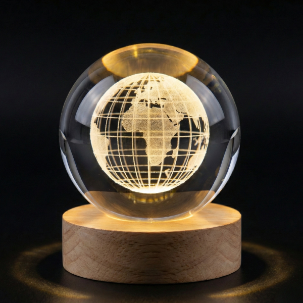 Large 3D Lighted Crystal Ball